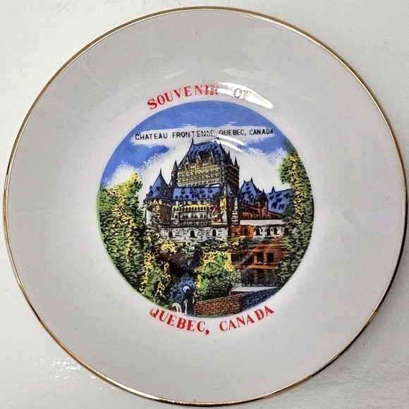 Chateau Frontenac Quebec Souvenir Porcelain Mini Tea Cup & Saucer - Picture 8 of 14
